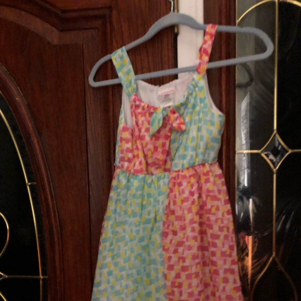 Girls Dress with shark bite hem